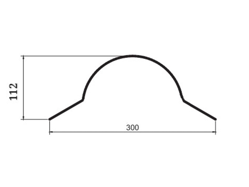 Rolo forte do tampão de Ridge do telhado da durabilidade YX112-300 que forma a máquina